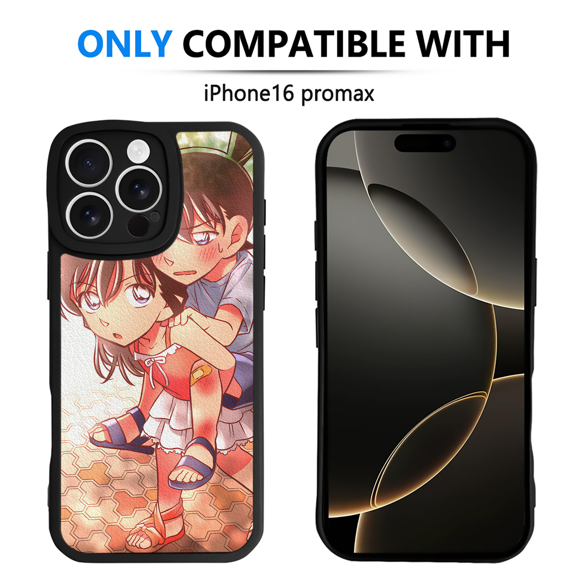（画像用） 名探偵コナン Detective Conan 【iPhone 16シリーズ対応】シリコンスマホケース（レザー調） 材質：シリコン
